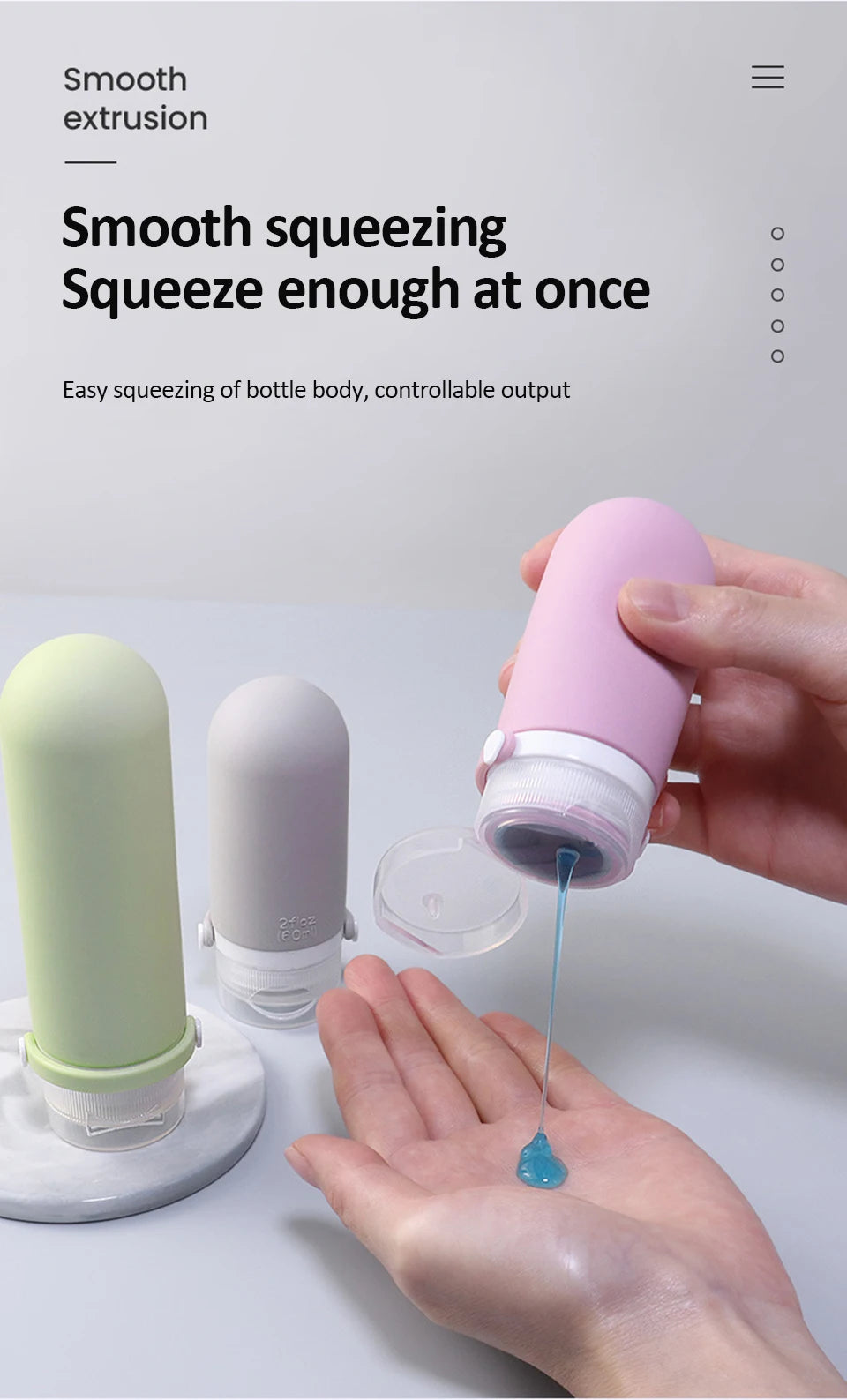 Refillable Silicone Travel Bottles – Leakproof Containers for Toiletries