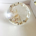 Crystal Diamond Paperweight – Large Cut Glass Gemstone for Wedding Decor