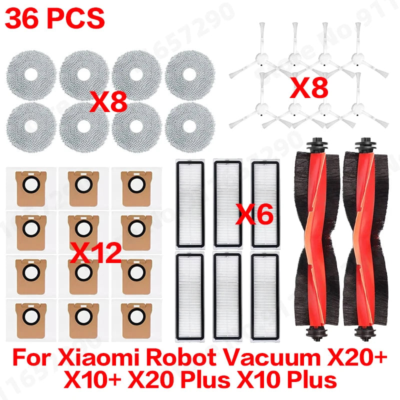 Vacuum Replacement Parts Kit – Dust Bags and Filters for Xiaomi Robot Vacuums