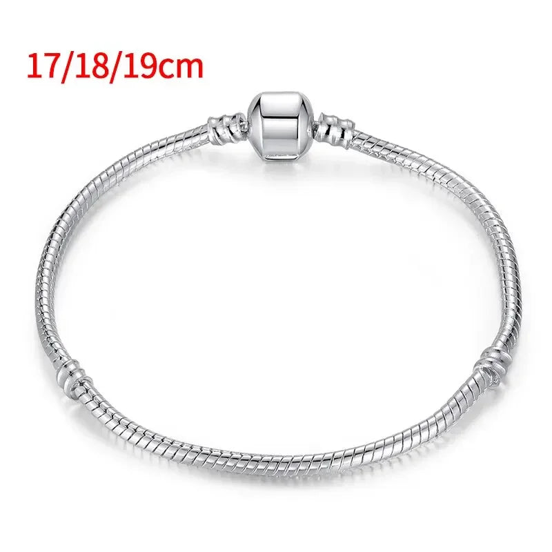 925 Sterling Silver Snake Chain Bracelet – Handmade Jewelry for Women
