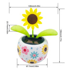 Solar Dancing Sunflower and Butterfly – Dashboard Figurine for Desk Decor