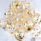 Gold Glitter Confetti Latex Balloons – 12 Inch Decor for Wedding Birthday Party