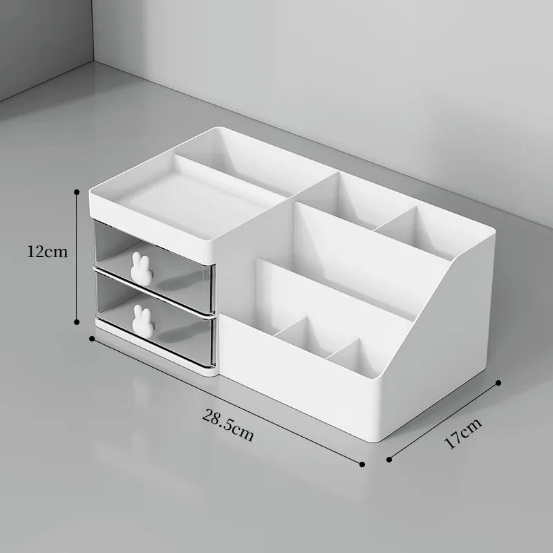 Transparent Cosmetic Organizer – Desktop Storage Drawers for Office Desks