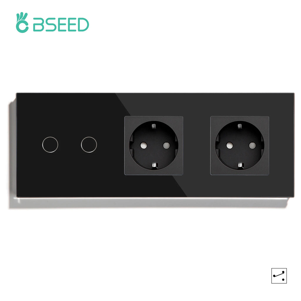 BSEED Touch Light Switch – LED Wall Socket with USB-C for Modern Home Decor
