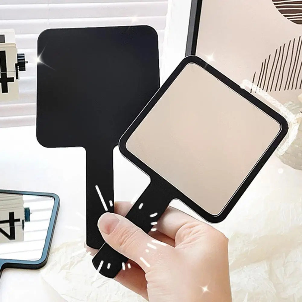 Handheld Square Makeup Mirror – Portable Vanity Mirror for Salon and Travel