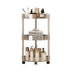 Multi-Layer Bathroom Storage Trolley – Transparent Space-Saving Rack for Home Organization
