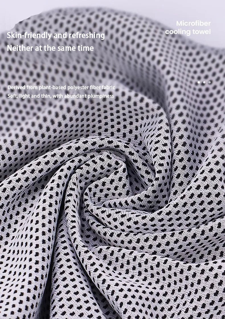 Round Microfiber Golf Towel – Silicone Wrapped Cooling Towel for Sports Fitness