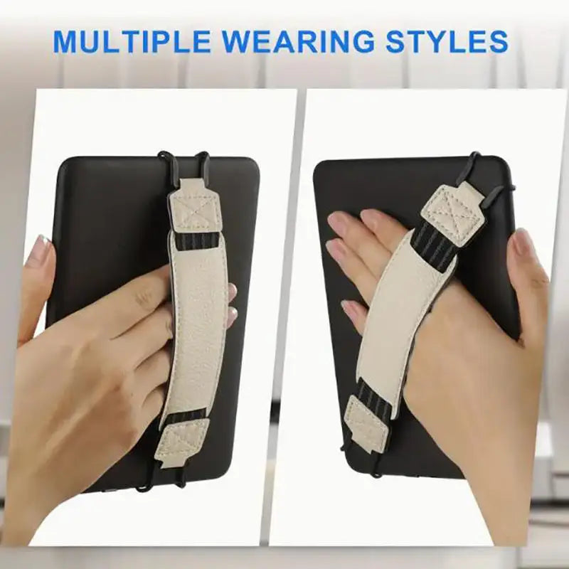 E-Reader Hand Strap – Adjustable PU Leather Grip for 6-7 Inch Devices