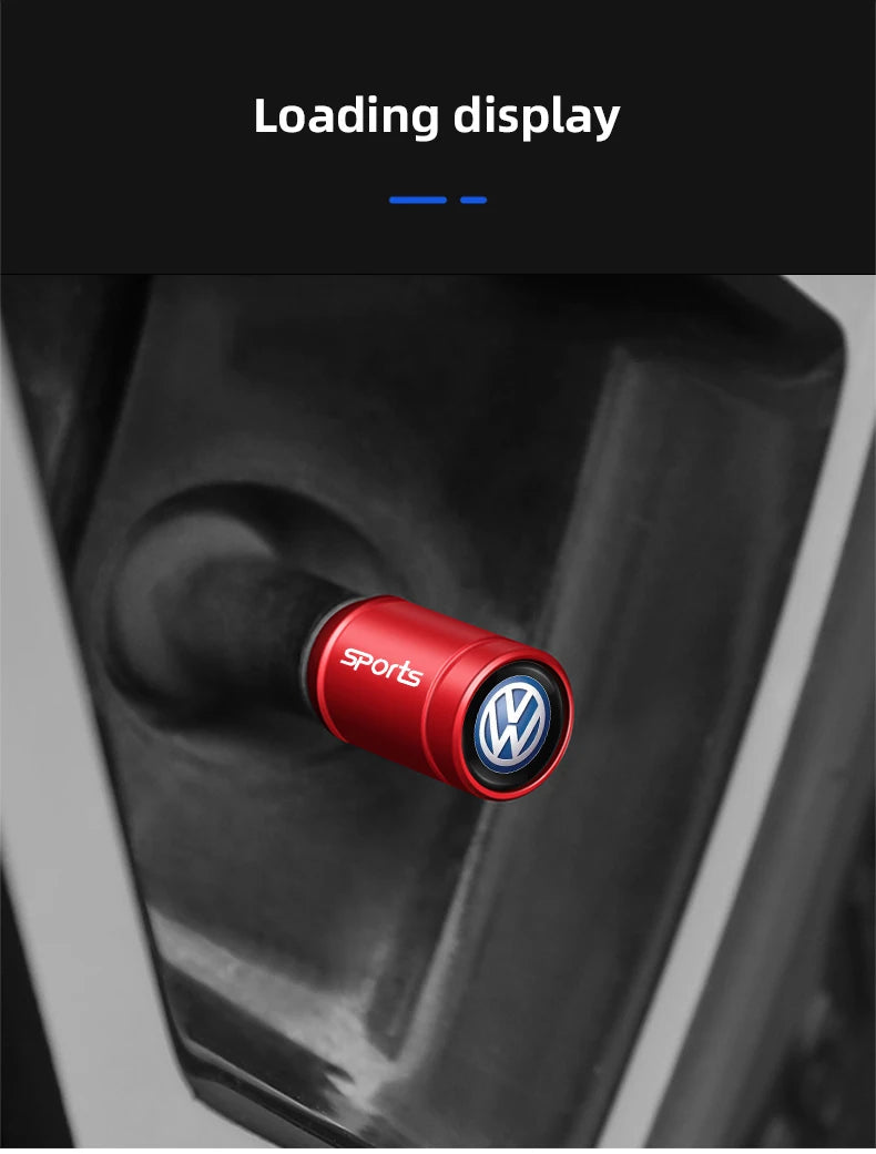 Alloy Tire Valve Caps – Dust Cover Accessories for Volkswagen Car Wheels