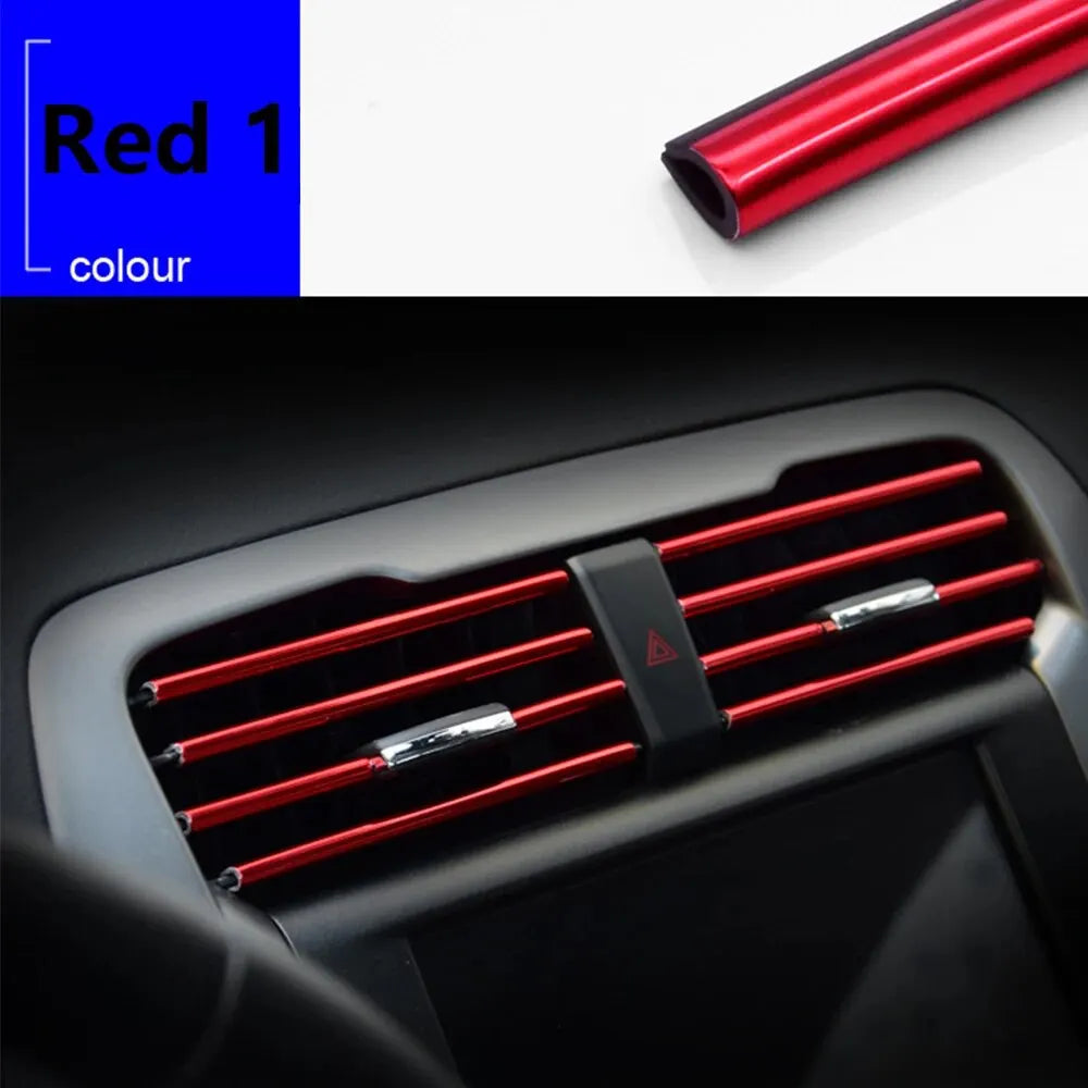 U-Shaped Car Air Vent Trim Strips – Decorative Interior Moulding for Auto Styling