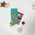 Printed Food Novelty Socks – Ketchup and Fry Mid-Calf Crew for Cosplay