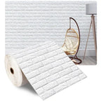 3D Self-Adhesive Brick Wallpaper – Waterproof Peel and Stick for Home Decor