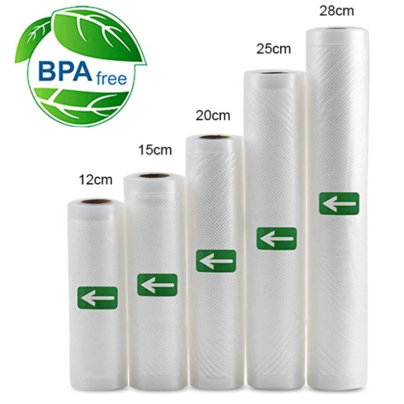 Vacuum Sealer Roll Bags – 300cm Food Storage for Kitchen Packaging