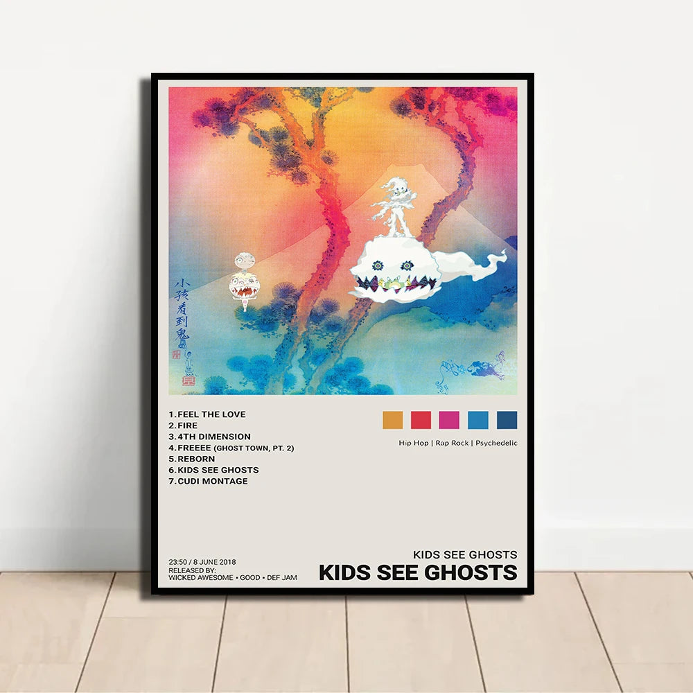Kanye West Canvas Poster – HD Music Album Art for Home Wall Decor