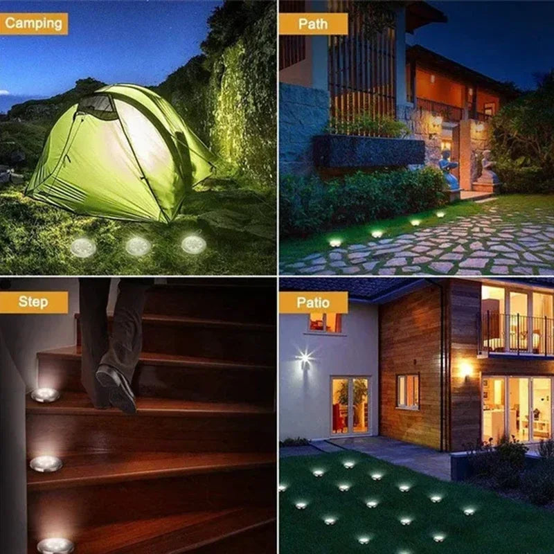 Solar LED Underground Spotlight – Weatherproof Lamp for Garden and Lawn