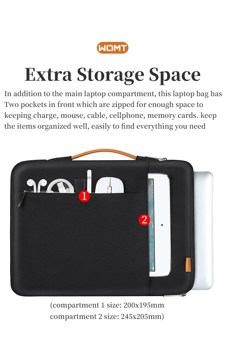 Laptop Sleeve Case – Protective Notebook Bag for 13 to 15 Inch Laptops
