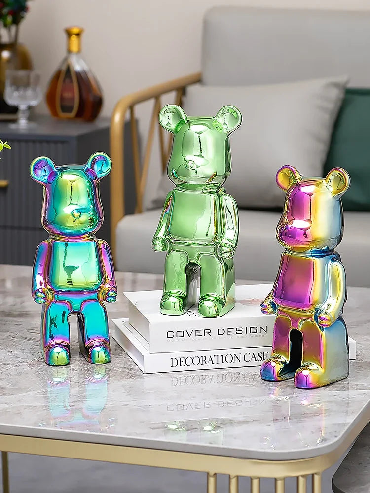 Ceramic Bear Figurine – Aesthetic Luxury Sculpture for Modern Home Decor