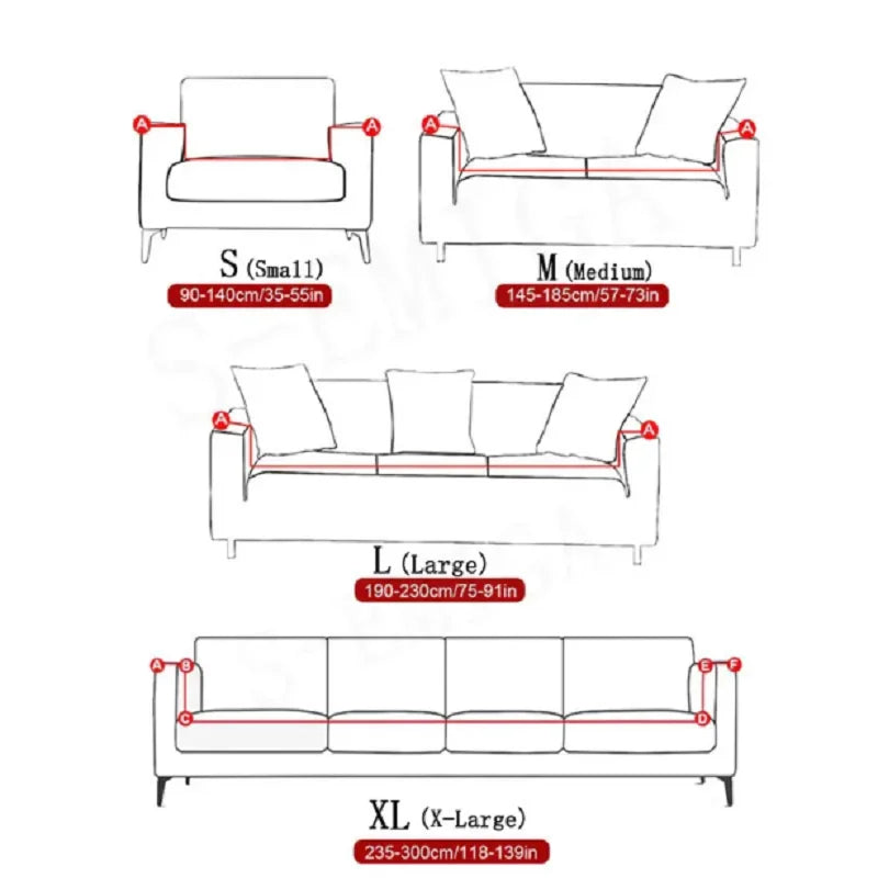 Elastic Spandex Sofa Cover – Stretch Slipcover for Living Room Furniture