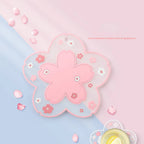 Sakura Cherry Blossom Coaster – Silicone Heat Insulation Mat for Tea Mugs