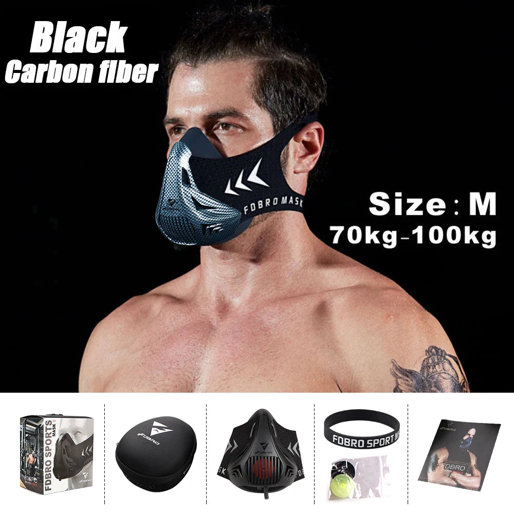 Elevation Training Mask – Black Fitness Gear for Running and Gym Workouts