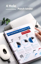 Four Hole A4 Binder – Durable Data Storage Folder for Office Notes