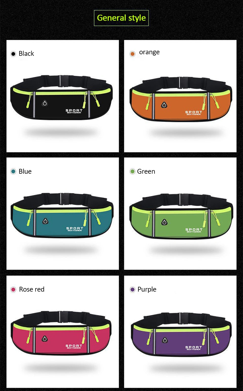 Running Waist Belt – Slim Fanny Pack for Mobile Phone Gym and Cycling
