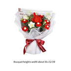 Handmade Crochet Flower Bouquet – Knitted Floral Decor for Gift Giving