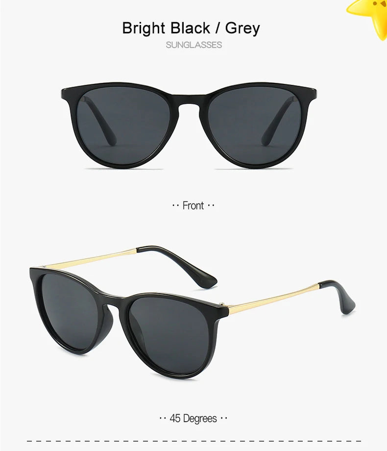 Vintage Round Kids Sunglasses – Polarized Metal UV400 Eyewear for Outdoor Play