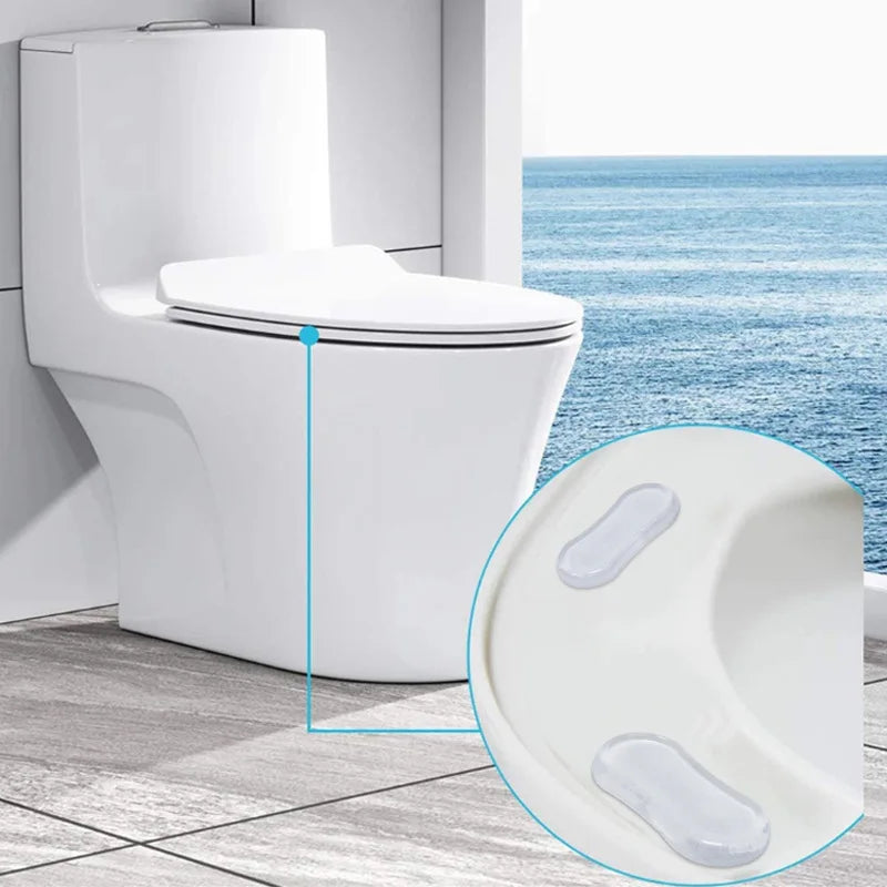 Self-Adhesive Toilet Seat Bumpers – Anti-Slip Cushion Pads for Bathroom