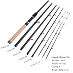 Carbon Fiber Feeder Fishing Rod – 3M Cork Handle Pole for Carp Angling