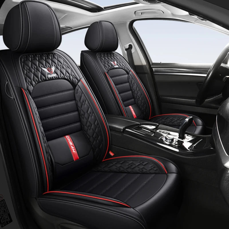 Full-Wrap Leather Car Seat Covers – Durable Universal Fit for All-Season Driving