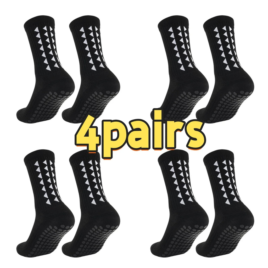 Non-Slip Grip Athletic Socks – Towel Bottom for Soccer Football and Running