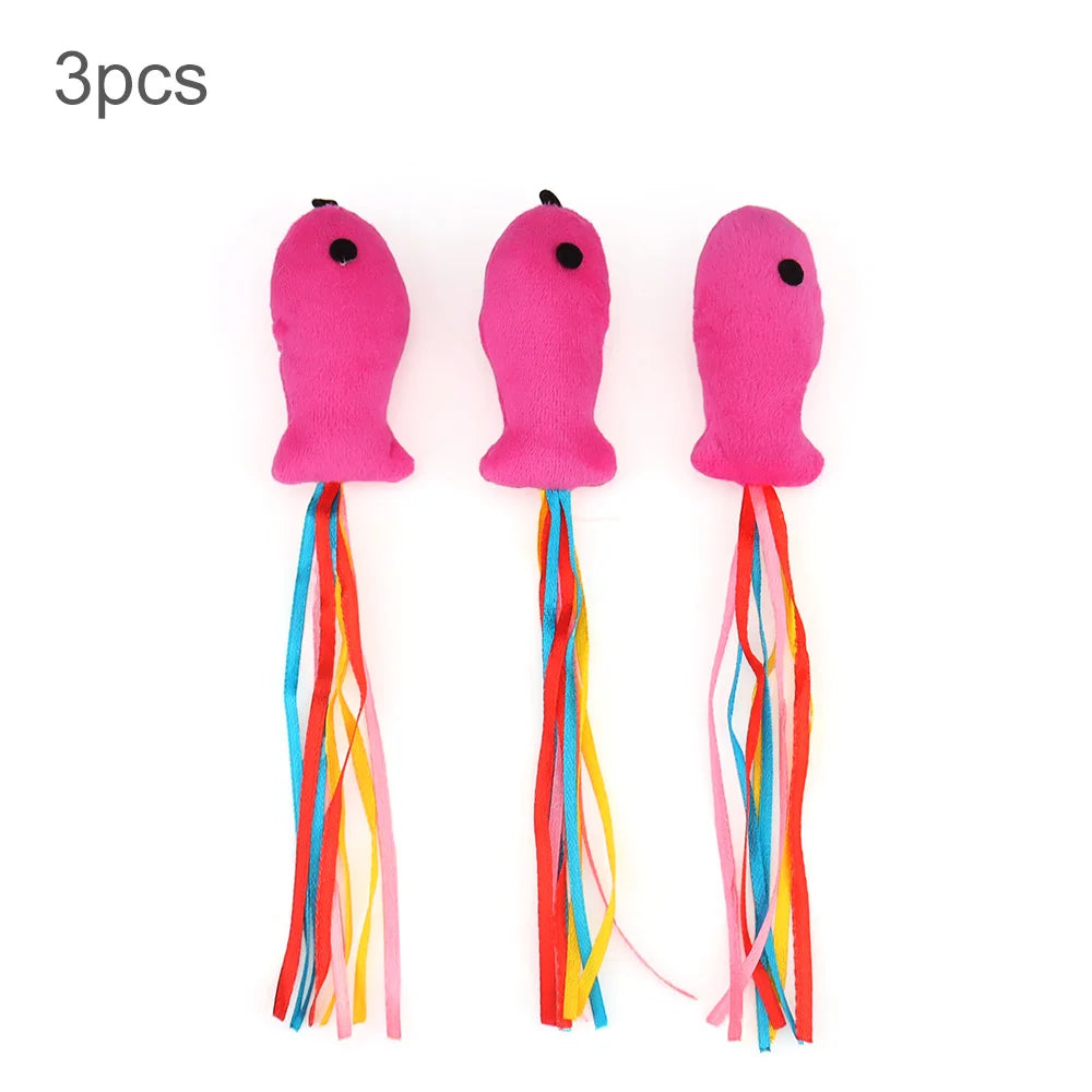 Fish Replacement Cat Toy – Steel Wire Teasing Attachments for Interactive Play