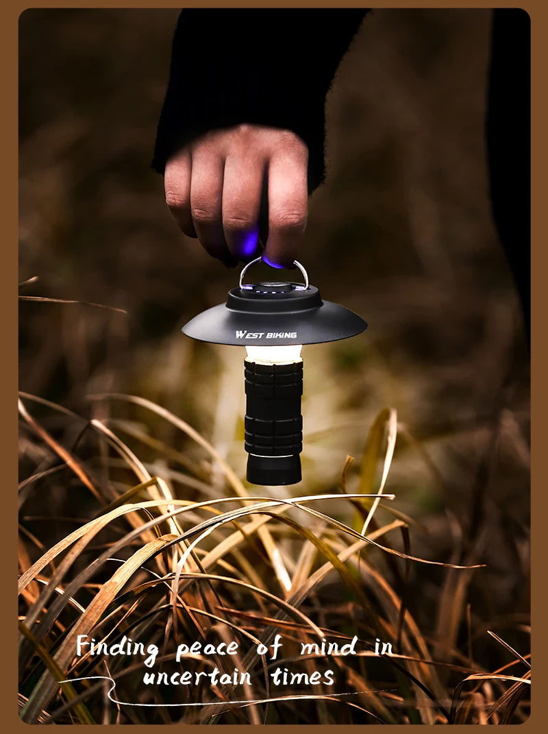 3-in-1 LED Camping Light – Multifunctional USB Rechargeable Tent Lantern