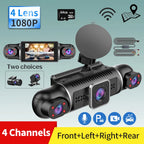 4-Lens 360 Dash Cam – HD WiFi GPS Car Recorder for 24h Parking Monitoring