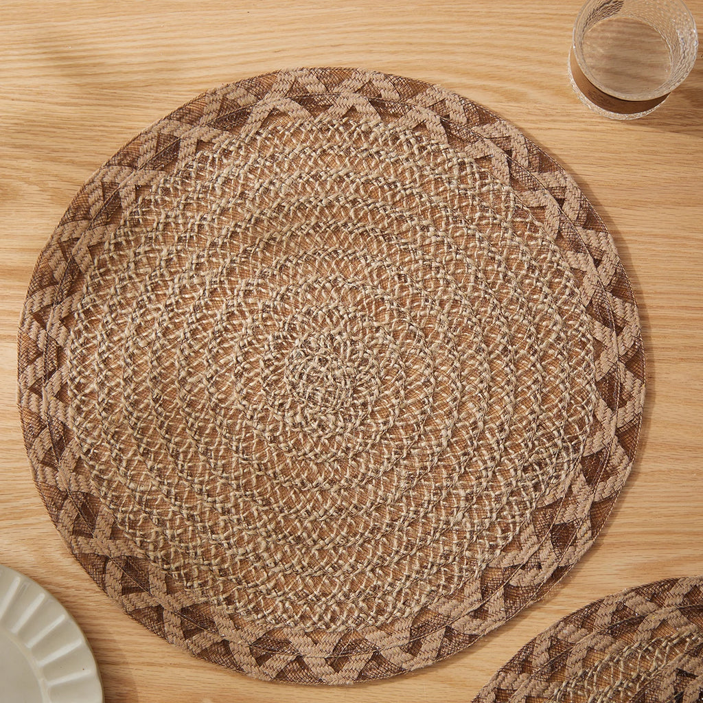 Natural Jute Woven Placemats – Rustic Boho Table Decor for Dining Room