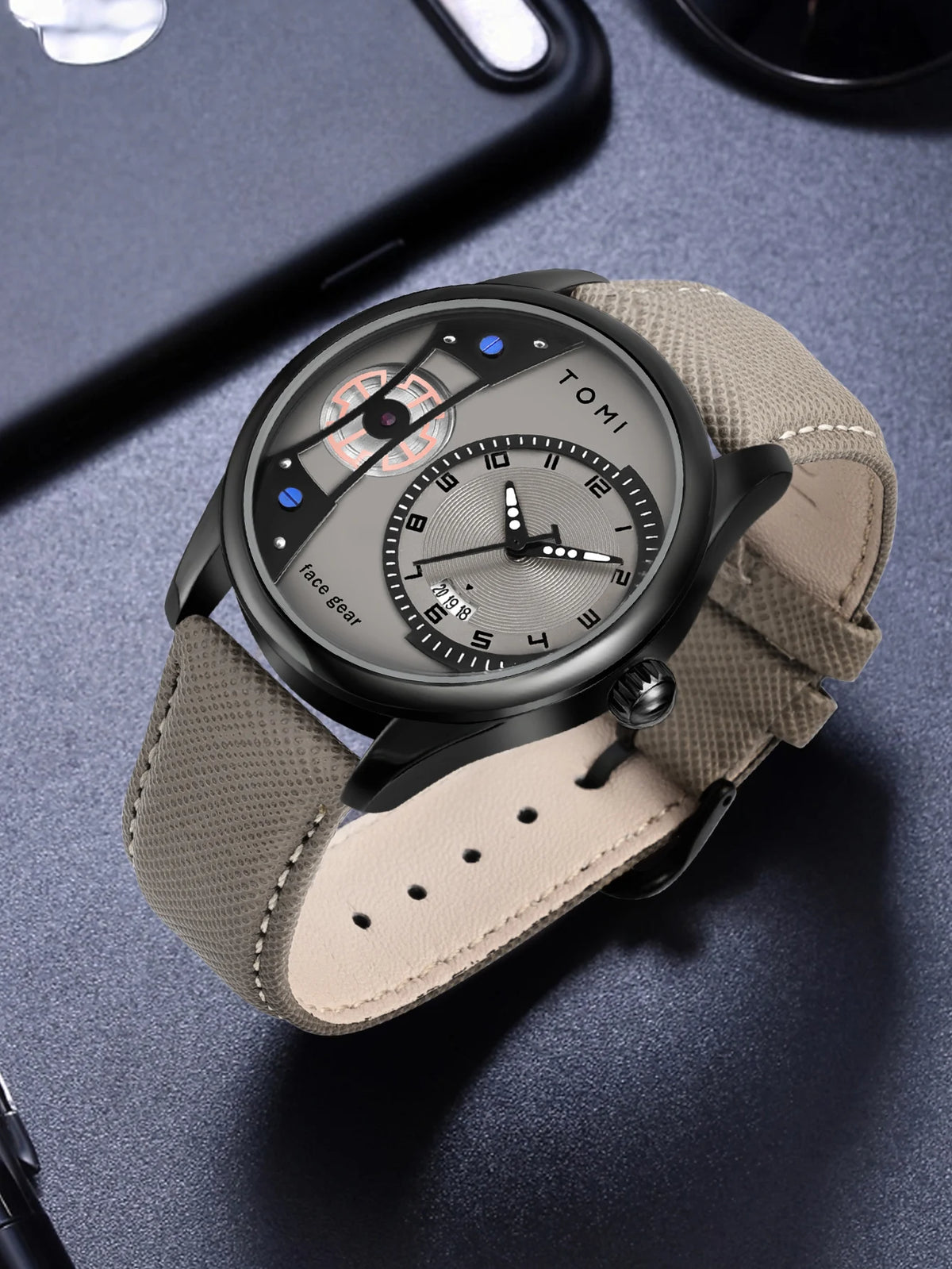 Minimalist Quartz Watch – Luxury Double Strap Set for Business Gift