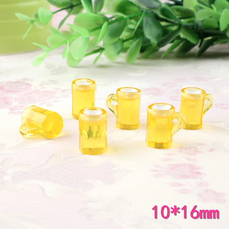 Miniature Resin Coffee Cups – Kawaii DIY Craft Decor for Phone Case Art