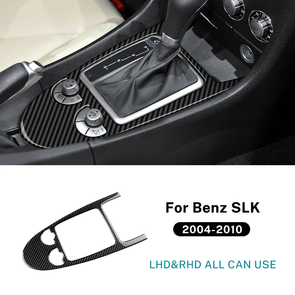 Carbon Fiber Gear Shift Trim – Interior Decal for Mercedes Benz SLK R171