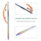 Titanium Camping Tent Stakes – Heavy Duty Metal Pegs for Outdoor Hiking