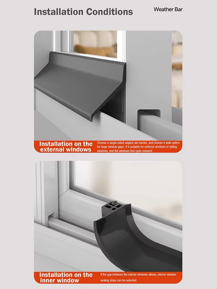 Aluminum Window Water Deflector – Weatherproof Flashing Strip for Home