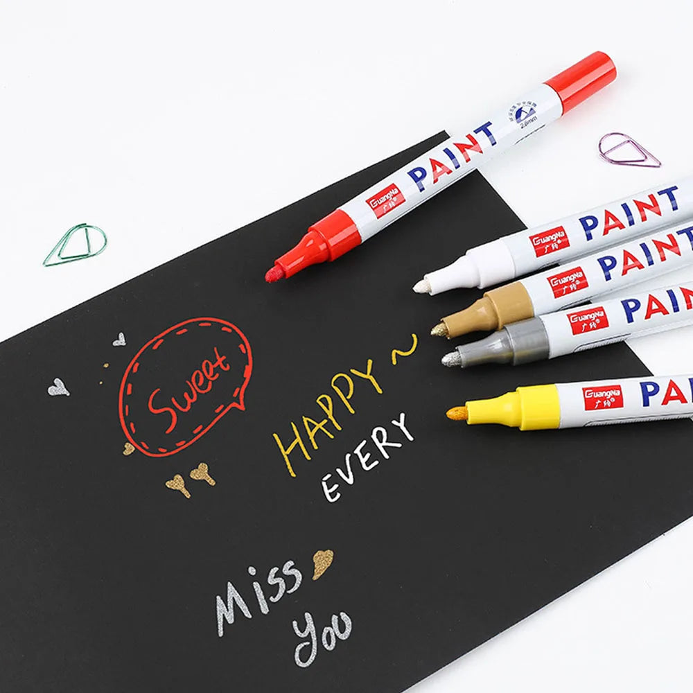 Permanent Paint Marker – Waterproof Oily Ink for Car Tires and Metal