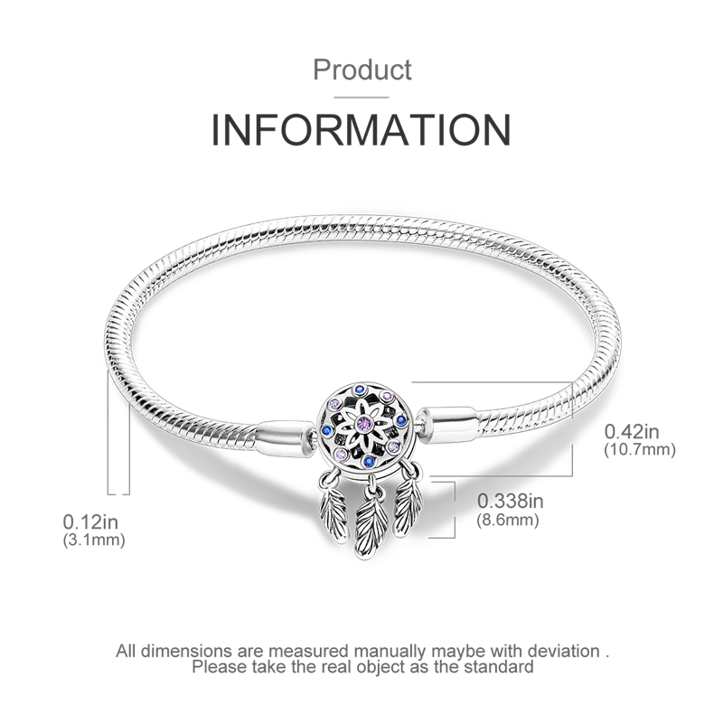 925 Sterling Silver Charm Bracelet – Adjustable Green Zircon for Birthday Gifts