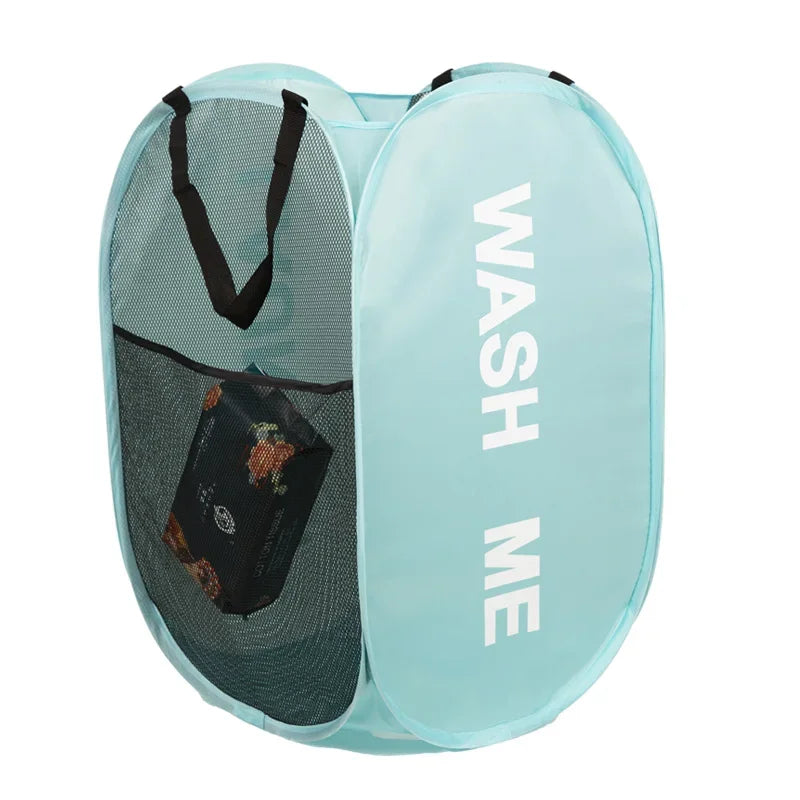 Collapsible Mesh Laundry Hamper – Breathable Pop-Up Basket for Dorm and Travel