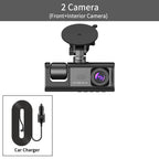 Triple Lens Car Dash Cam – 1080P 3-Channel Video Recorder for Vehicle Security