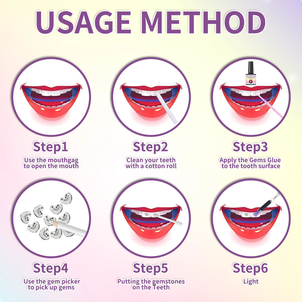 DIY Teeth Gems Kit – Adhesive Rhinestone Set for Dental Jewelry Decoration