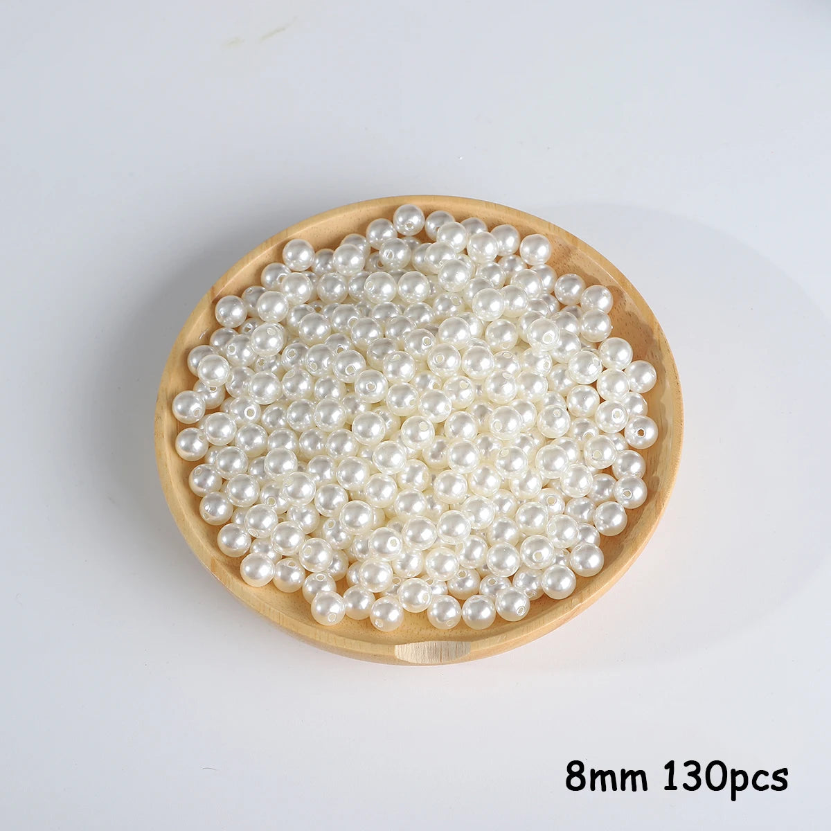 Beige ABS Imitation Pearl Beads – 3-20mm Round Spacer for Jewelry DIY Crafting
