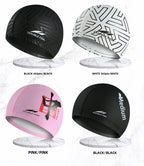 Waterproof PU Swimming Cap – Unisex Adult Professional Hat for Lap Training