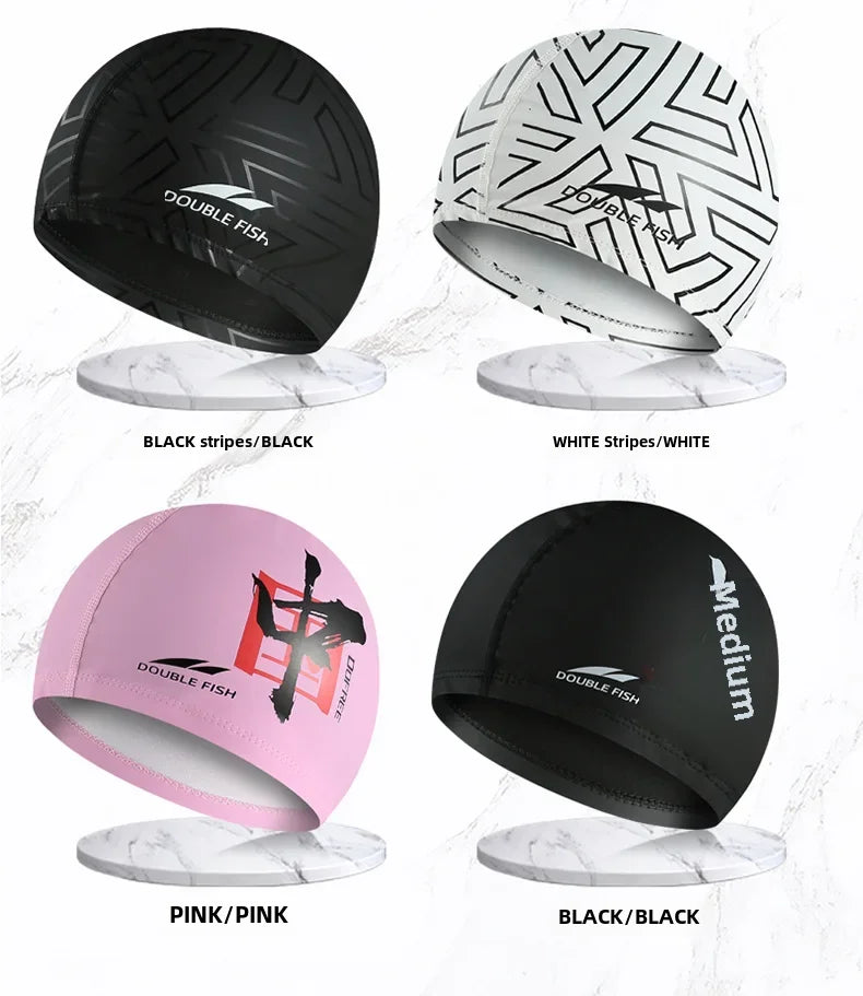Waterproof PU Swimming Cap – Unisex Adult Professional Hat for Lap Training