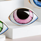 Ceramic Evil Eye Figurine – Lucky Amulet Ornament for Home Living Room Decor